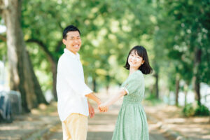 パリ ビラケム橋の前撮り写真 自然な笑顔