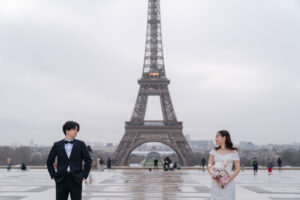 雨上がりのトロカデロ 反射が生むパリの景色