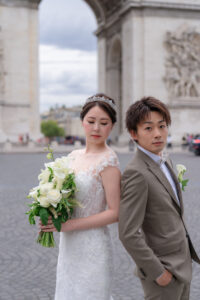 凱旋門でのフォトウェディング